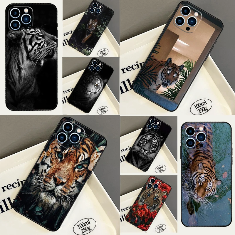Черно-белый монохромный чехол TIGER для OnePlus 10 Pro 10T 8T 13 12 11 13T 13R 12R Nord 5 CE 4 2 3 Lite N20 N30 Задняя крышка
