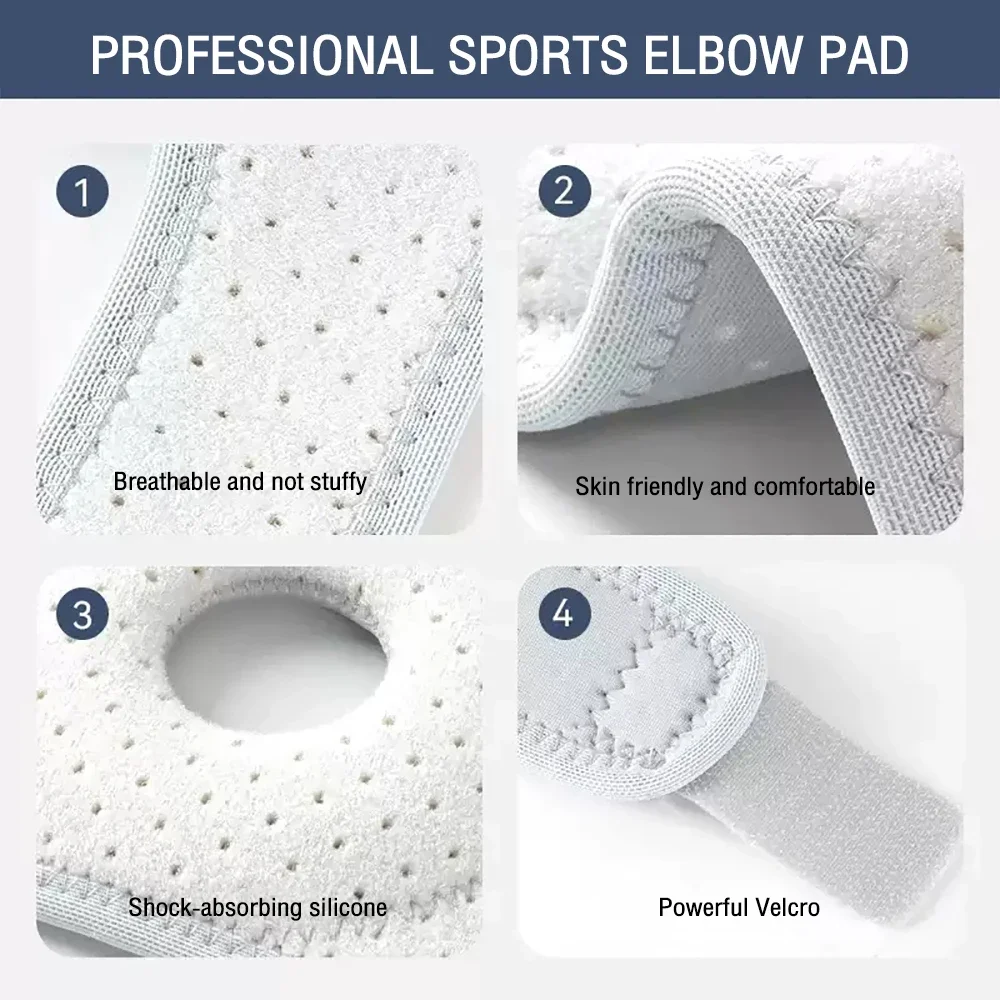 1 قطعة منصات الكوع الرياضية القابلة للتعديل سيليكون المضادة للتصادم تنفس دعم للجنسين اللياقة البدنية حامي الصالة الرياضية ممارسة #6