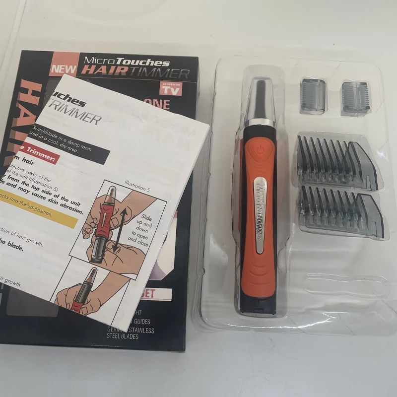 6 em 1 precisão elétrica micro sobrancelha orelha nariz trimmer remoção clipper barbeador pessoal cuidados com o rosto aparador de cabelo com luz led
