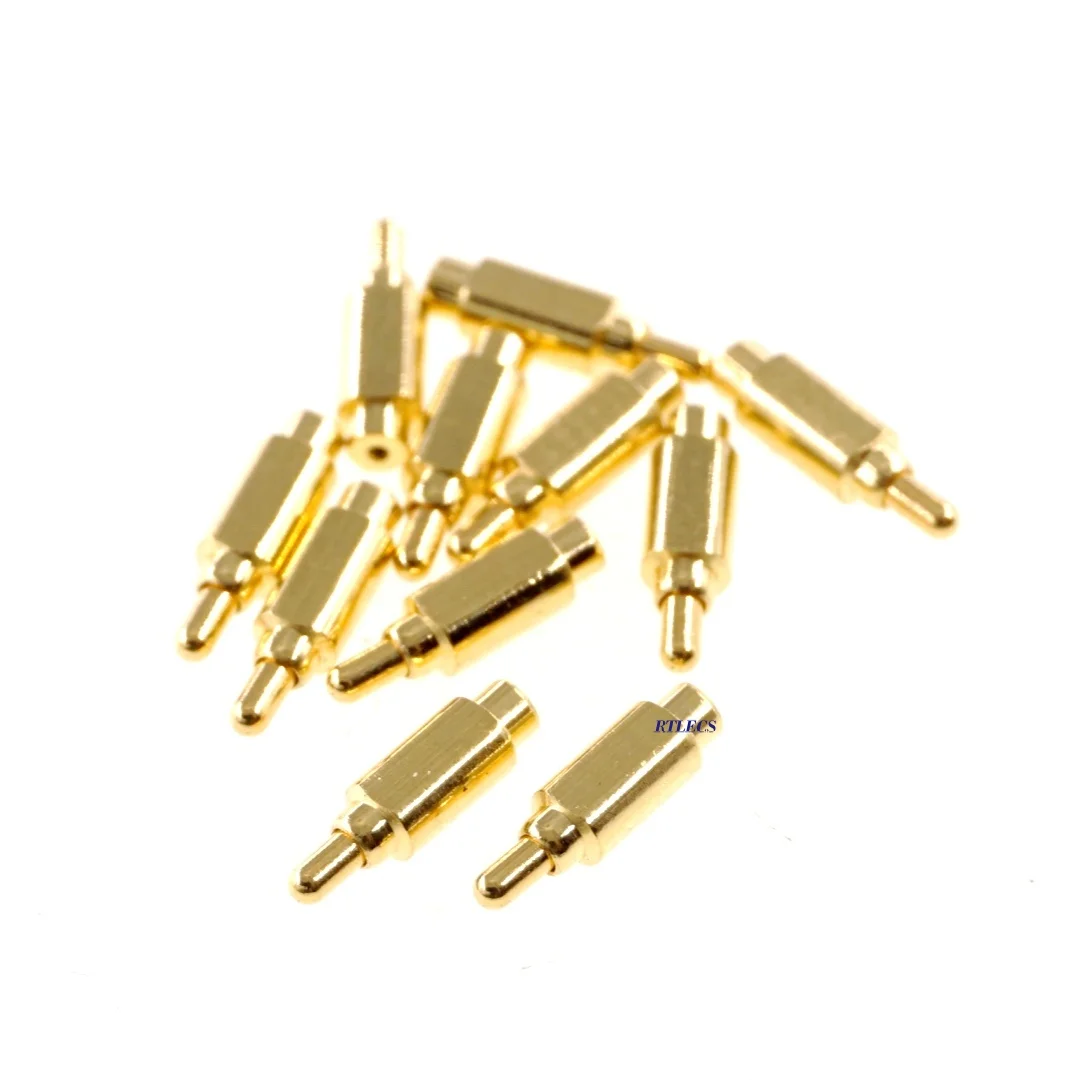 5 20 pcs Outer Diameter  1.6 1.7 1.8 MM Spring Loaded Pogo Pin Connector Discrete Pogopin thimble Power Probe Overall