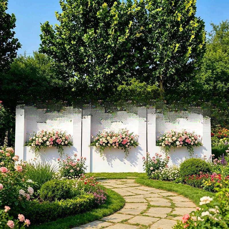 wedding white arch modeling background wall, wedding welcome area production artifact, party event decoration background panel