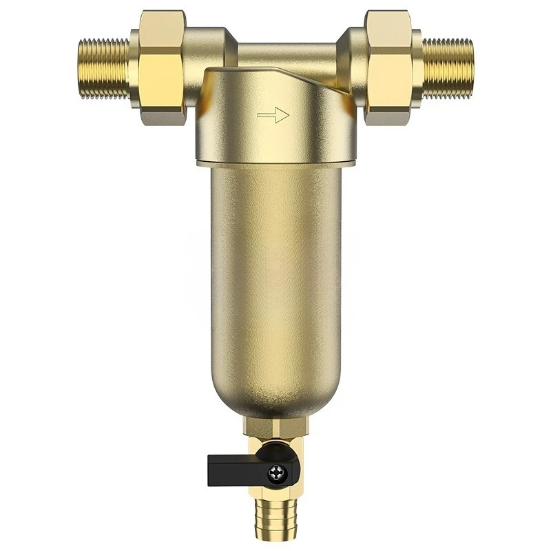 Explosion-proof brass pre-filter for high-flow channel water purifiers with central water purification for reverse osmosis