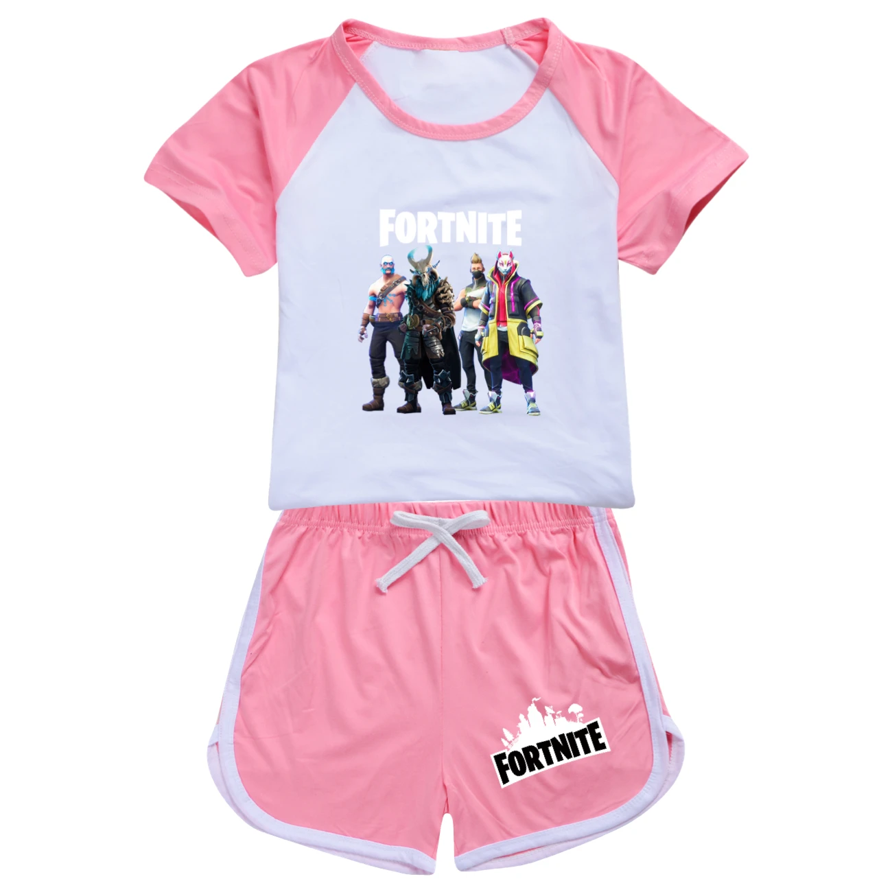 New Summer Kids Fortnite Pajamas Suit Girls Boys Top+shorts 2pcs Sets Sports Suit Baby Sets Clothes981