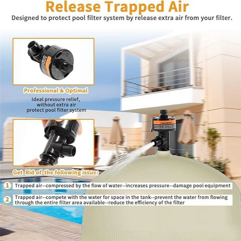 

WORTHOWN-High Flow Air Relief Valve 98209803 For Pool And Spa Filter 98209803 High Flow Manual Air Relief Valve Replacement