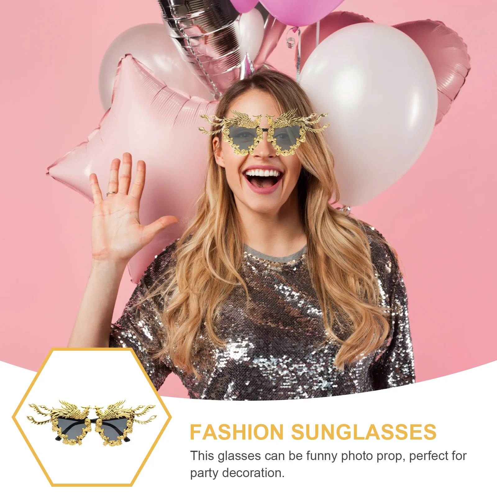 1 Pair Fashion Sunglasses For Women Party Decorative Glasses Festival Accessory Lightweight Cool Outdoor Event Costume Prank