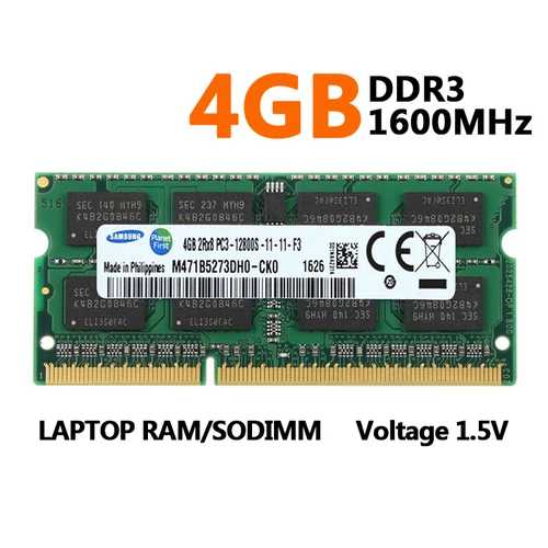 Imagen 2 del producto Samsung Laptop Ram DDR3L DDR3 2GB 4GB 8GB 1600Mhz SO-DIMM PC3-12800 PC3L-12800 Notebook DDR3 de doble canal