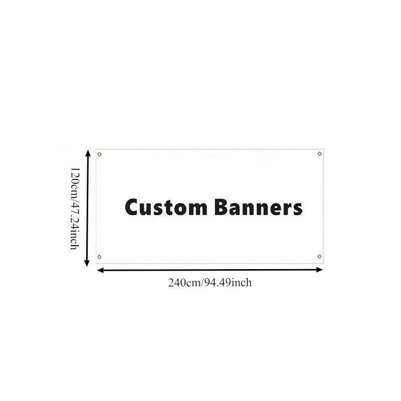1pc DIY Mesh Banner with Custom Logo & Text, Polyester Fabric, Easy-to-Set Decor for Events, Outdoor, Garden and Festival Decor
