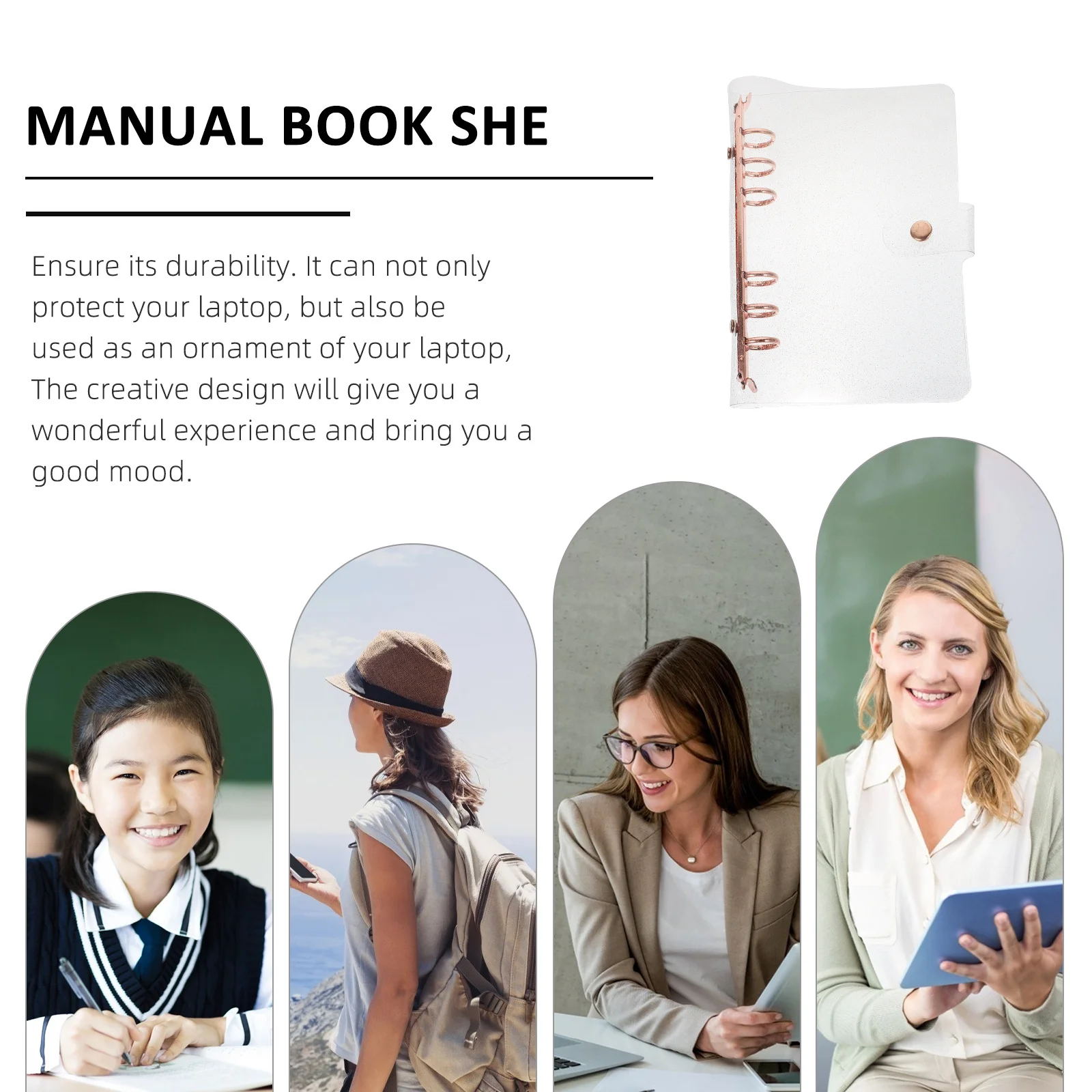 A5 PVC Notebook Binder Cover Protective Shell for Diary Journal Notepad School Supply Notepad Cover School Supply
