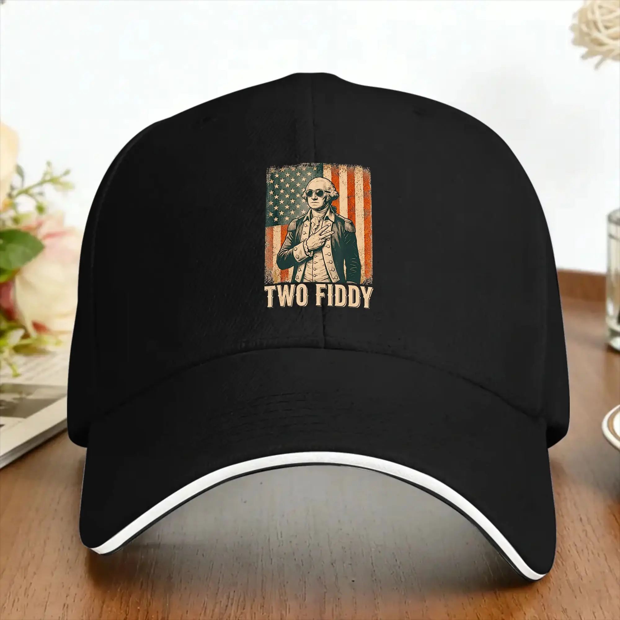 Baseball Cap George Washington Two Fiddy 250 Anniversary Funny July 4th Outdoor Sport Trucker Hat For Couple y2k Baseball Caps