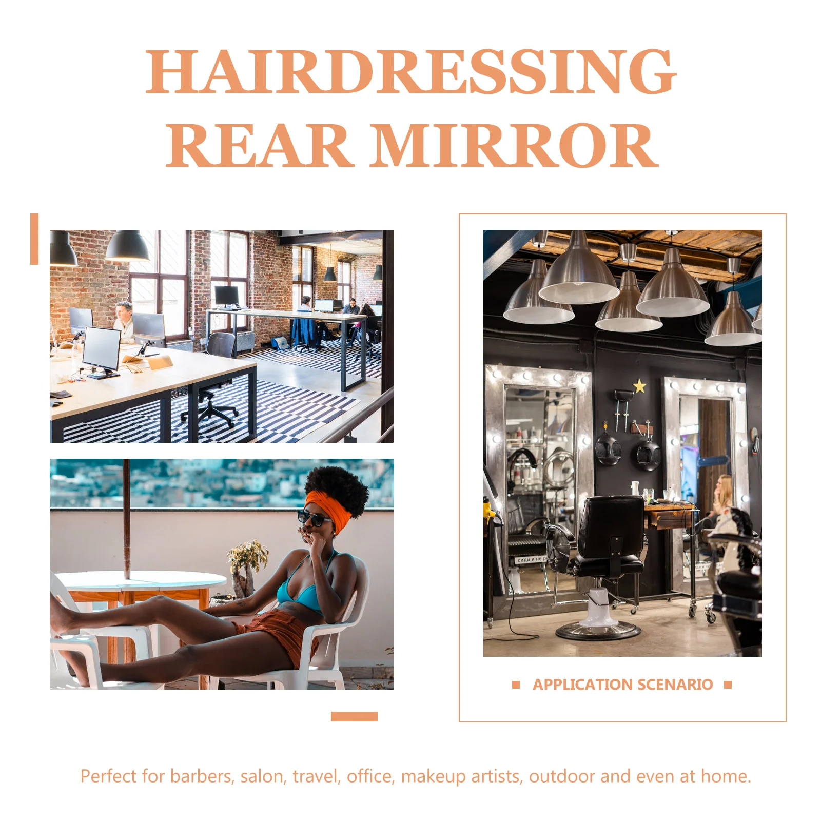 Ronde schuimspiegel Compact handontwerp voor salon Haarstyling Make-uptoepassing Reizen Buiten Thuis Dagelijks gebruik