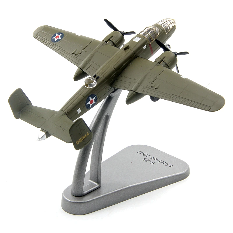 1/144 Scale AMER U.S. Army B-25 Mitchell Bomber Air Raid on Tokyo B25 Alloy Militarized Combat Finished Aircraft Model Gift