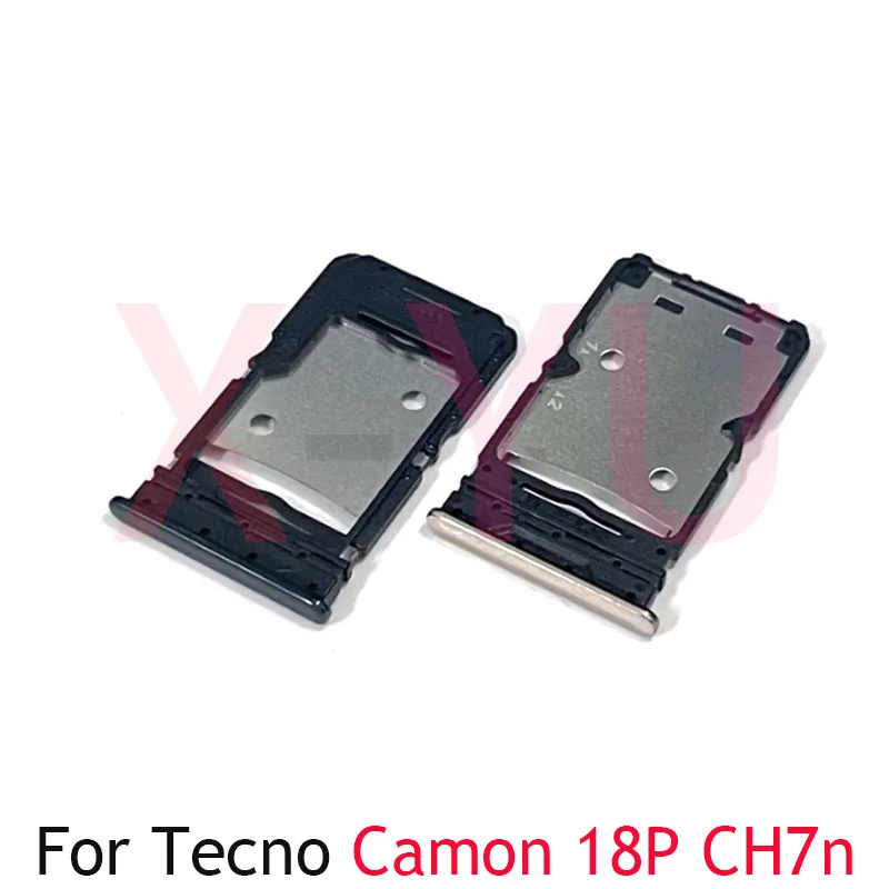 For Tecno Camon 15 18 18P 19 Pro Air CH6 CH7 CD6 CD7 CD8 CI6n Ci8 Ci8n Ci6 Sim Card Slot Tray Holder Sim Card Reader Socket