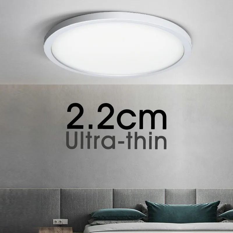 Modern Ceiling Light Ultra-thin LED Ceiling Lamp  Panel Light Fixture Surface Mount For Living Room Kitchen Bathroom AC85V-265V