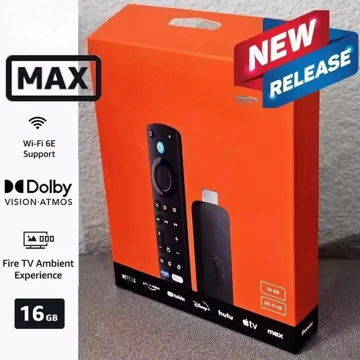 Fire TV Stick 4K MAX Media WiFi 6 Streamer, Black (B08MQZXN1X)