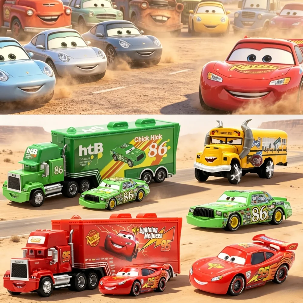 

NEWChildren Car Disney Pixar Car Lightning McQueen Mack Truck The King Mater 1:55 Diecast Metal Alloy Model Car Birthday Gift--!
