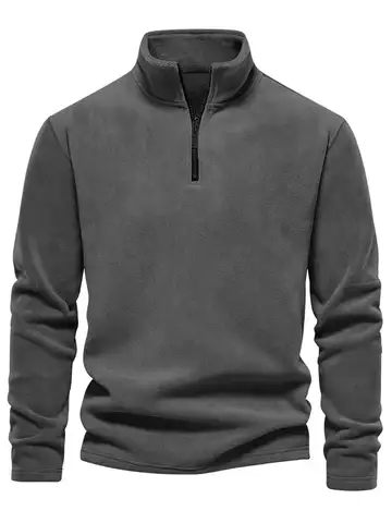 Men's Casual Jacket, Thickly Quilted For Warmth, Fleece-Lined With Zippers, Stylish Pullover Shirt, Men's Sport Shirt
