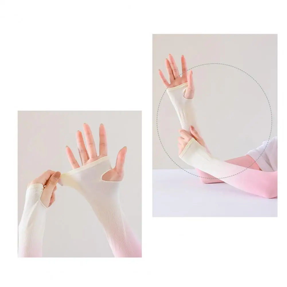 

Arm Sleeves for Hot Weather Gradient Color Uv Protection Arm Sleeves for Outdoor Sports Cycling Breathable Ice Arm for Driving