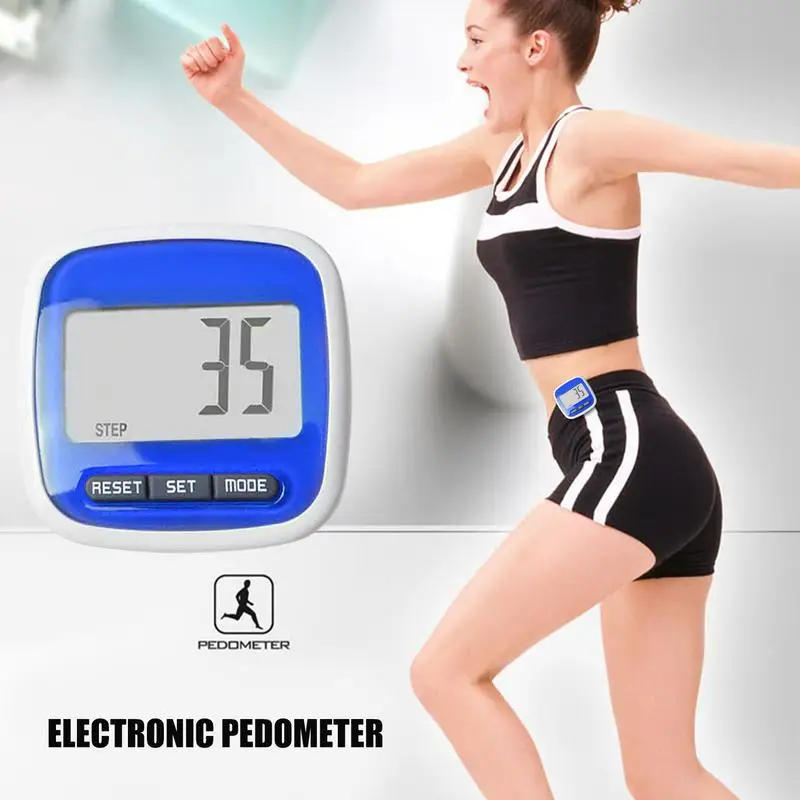 3D Mini Digital Pedometer Step Counter Digits Display High Clearly Distance Counting Calories Pedometer With Clip For Running