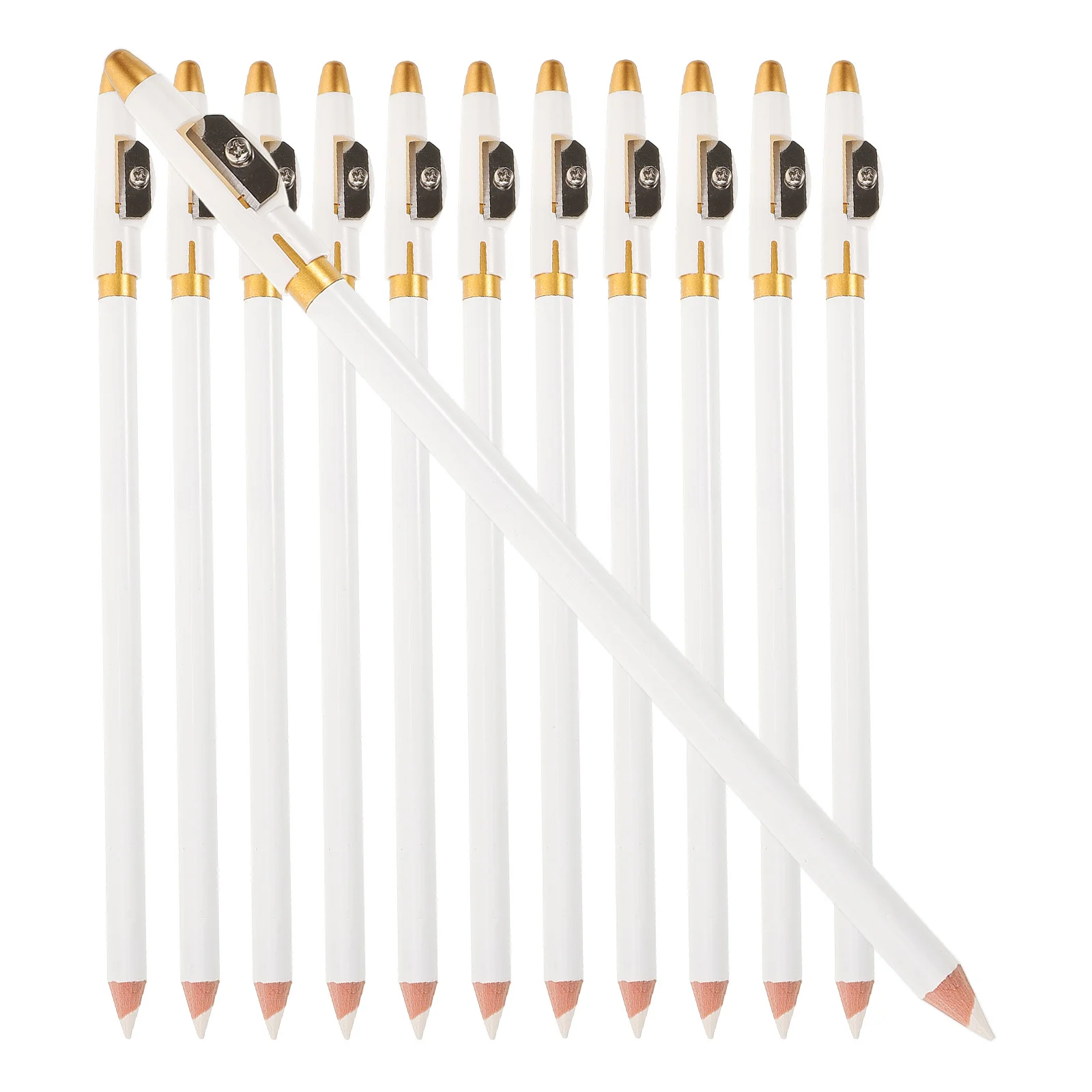 12 pièces crayon à sourcils en bois d'aspect naturel maquillage longue durée pour les femmes crayon à sourcils de couleur délicate crayons à sourcils pour les femmes