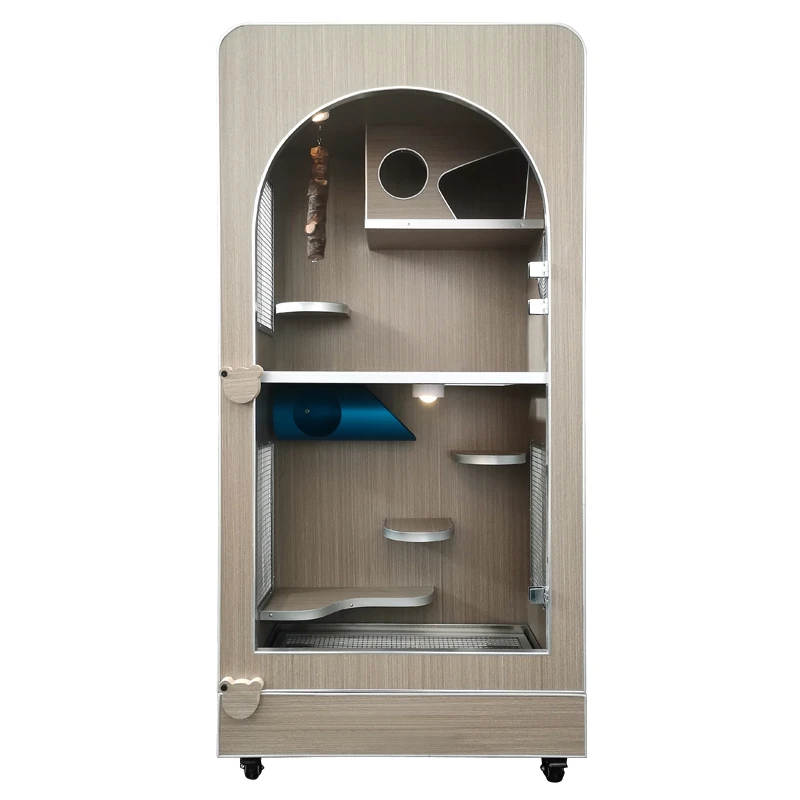 

Totoro Cabinet Cage Villa Oversized Castle Ice Mat Cooling with Air Conditioning Solid Wood Luxury House