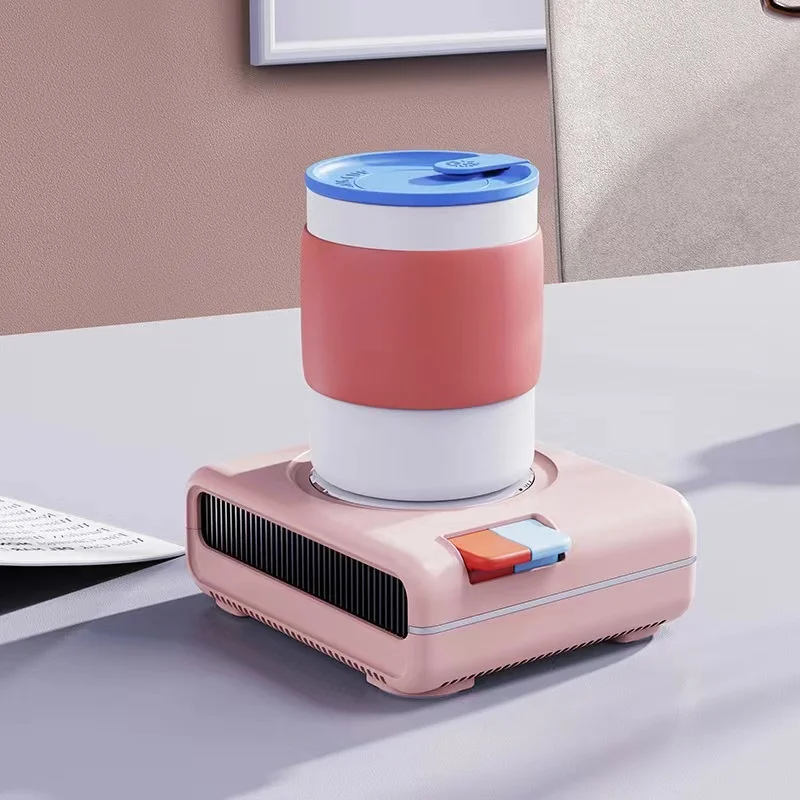 Forced Cooling ABS DC Powered Cup Mat Semiconductor Rapid Cooling Heating Constant Temperature Iced Drinks