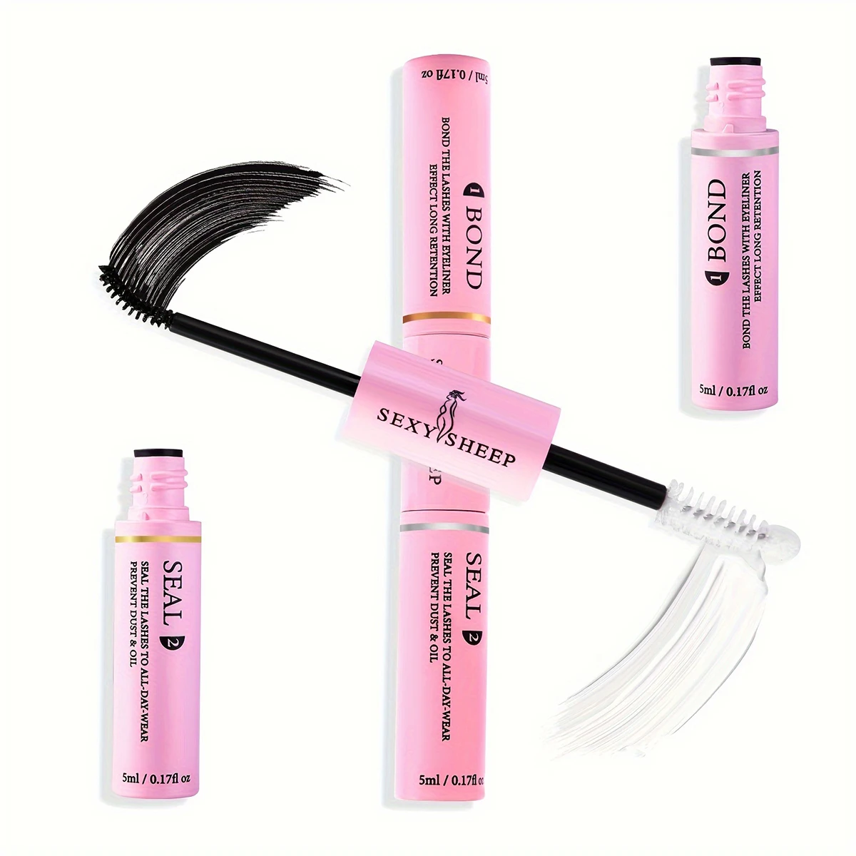 Colla e sigillo per ciglia da 5 conteggi Colla e sigillo per ciglia individuali da 10 ml Colla per extension ciglia a tenuta super resistente