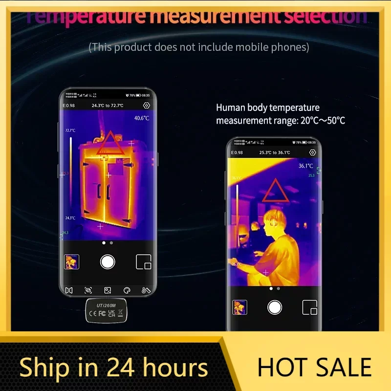 UNI-T Thermal Imager For Smart Phone UTI260M UTI256M 256x192 Pixel Thermographic Camera Thermal Camera PCB Circuit Failure Test