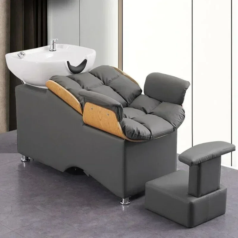 

Shampoo Chair Hair Salon Japanese Spa Leather Backwash Units Portable Water Jet Washing Thai Massage Bed Washbasin Beauty