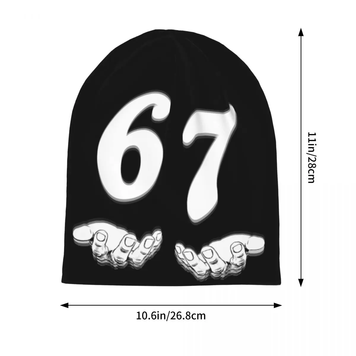 Funny Six Seven 6 7 Meme Bonnet Hat Autumn Winter Outdoor Skullies Beanies Hat Unisex Warm Head Wrap Caps