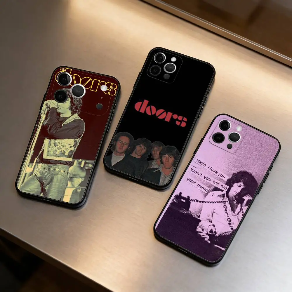 The Doors Jim M-Morrison  Soft Silicone Black Cover,Phone Case For iPhone 17,16,15,14,13,12,11 Plus,Pro Max,XS