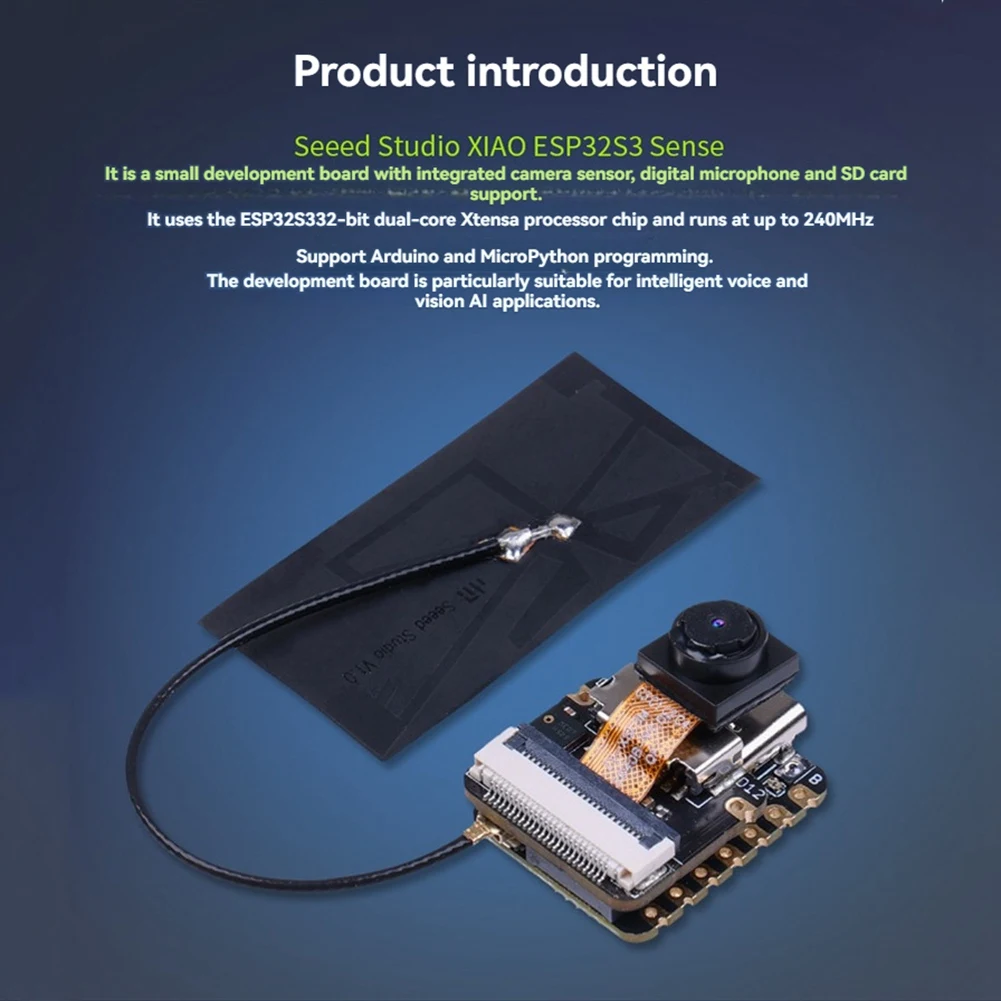 AY14 -ESP32 S3 Sense 240Mhz لوحة تطوير Wi-Fi الإبهام ثنائي النواة 32 بت لوحة تطوير رقاقة المعالج