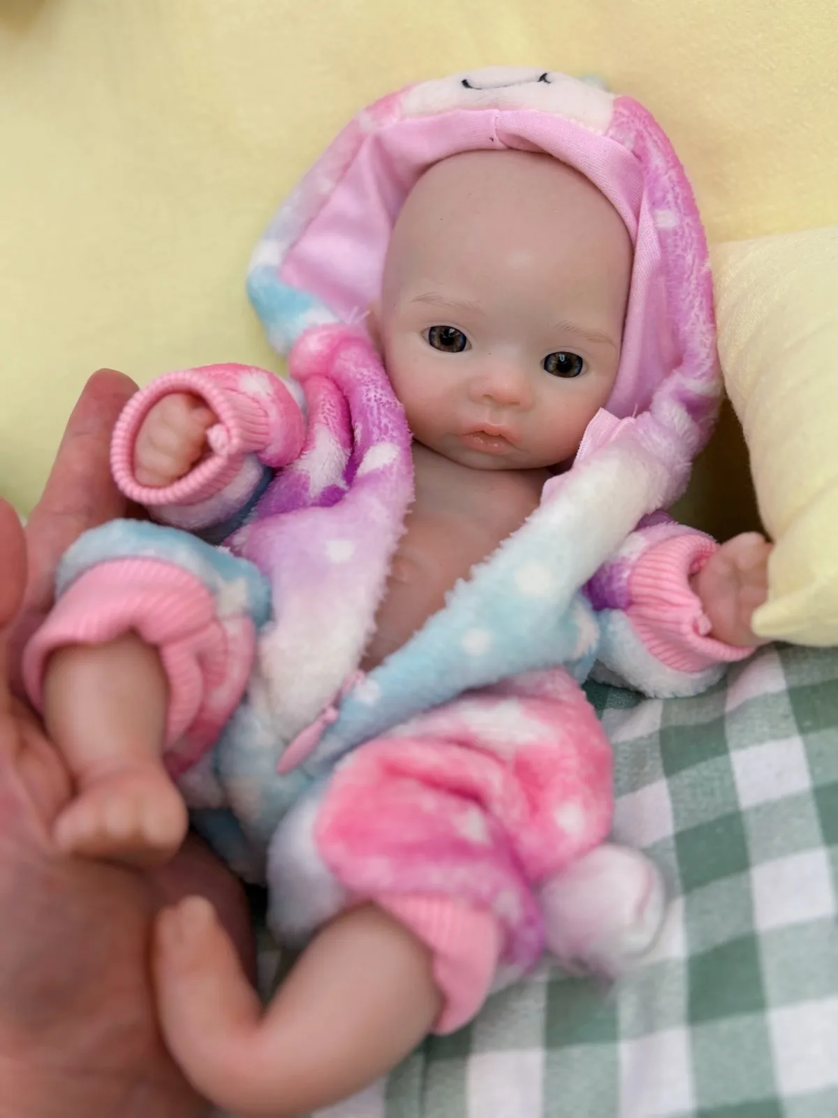 1pc 10 polegada realista silicone reborn bebê boneca boca aberta à prova dwaterproof água macio pintado real recém-nascido menina brinquedo para colecionadores