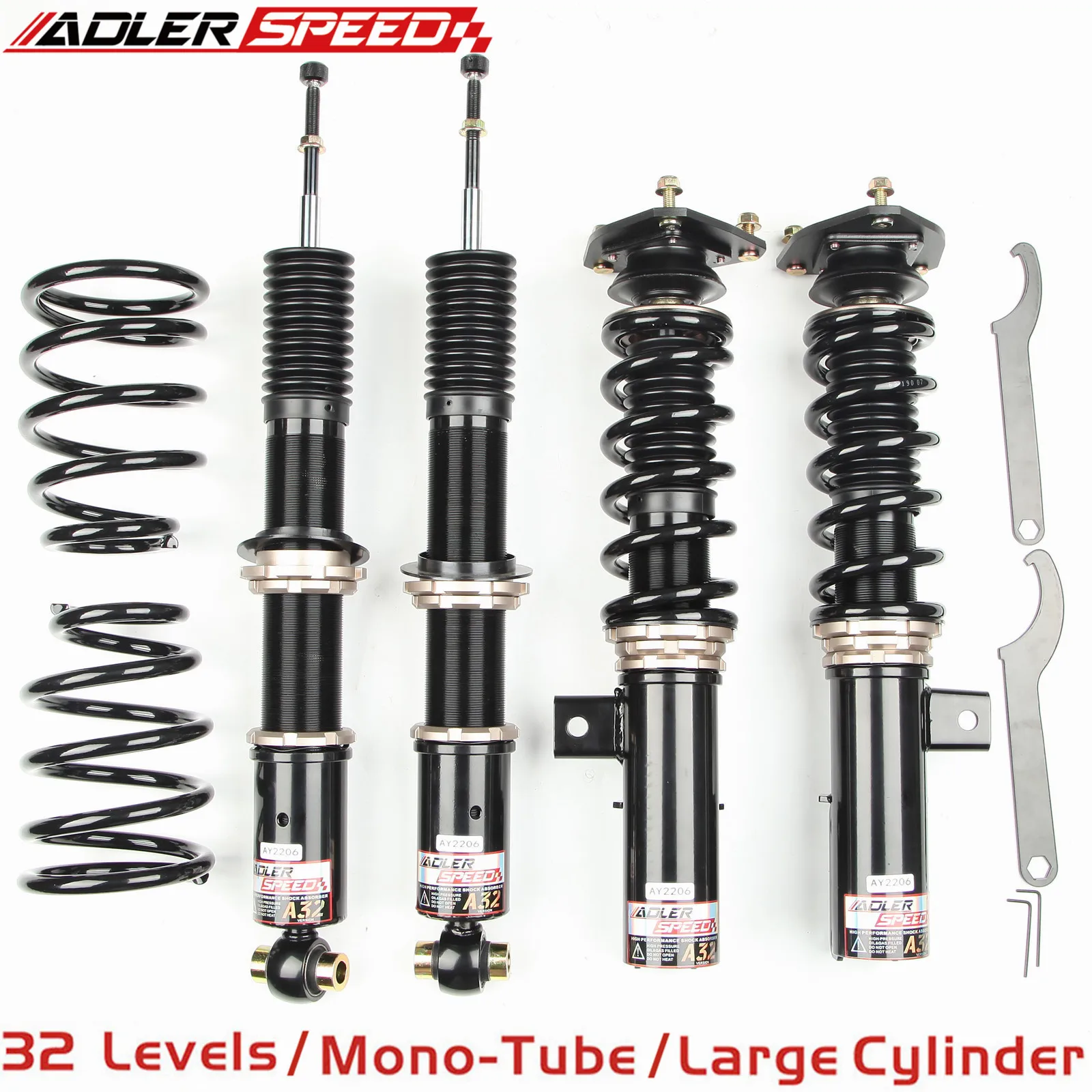 

ADLERSPEED Coilovers Suspension Kit w/ 32-Way Damping Adj. for 1998-01 SAAB 9-5 Kombi Sedan