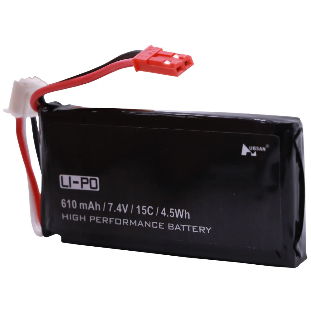 Battery for Hubsan X4 H502S H502E 7.4V 610mAh lipo battery 15C 4.5WH battery and USB charger cable For RC Quadcopter Drone Parts