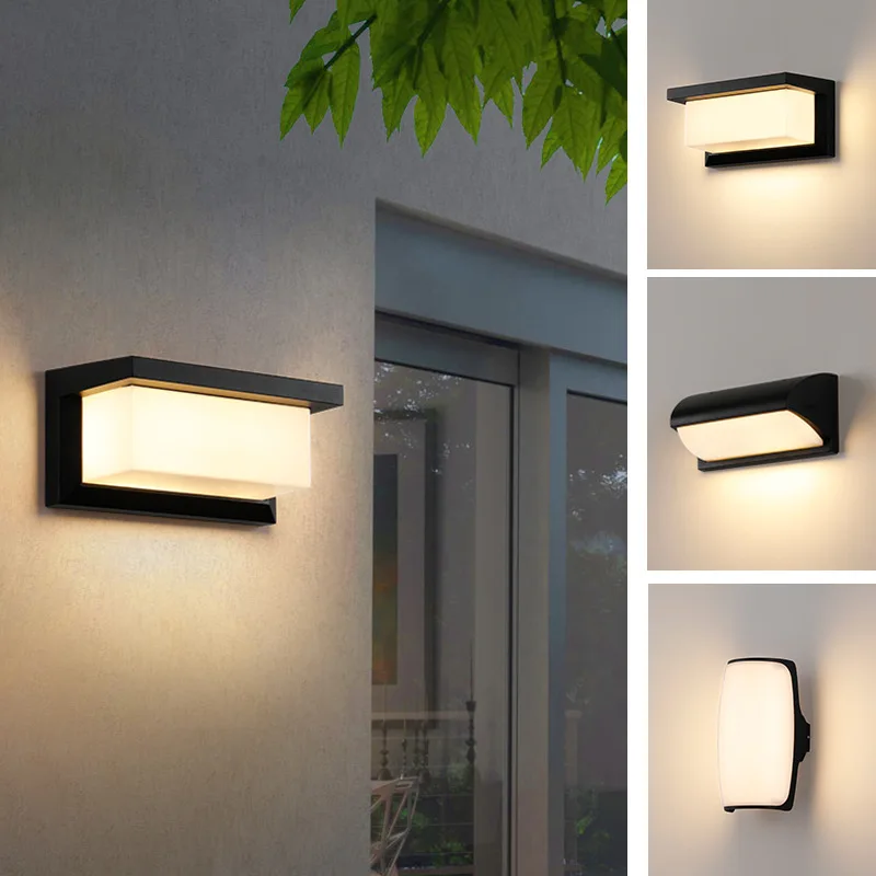 Outdoor Porch Light IP65 Waterproof LED Wall Lights Patio Home Decoration Outdoor Lighting 85-265V DC Wiring Wall Lamp