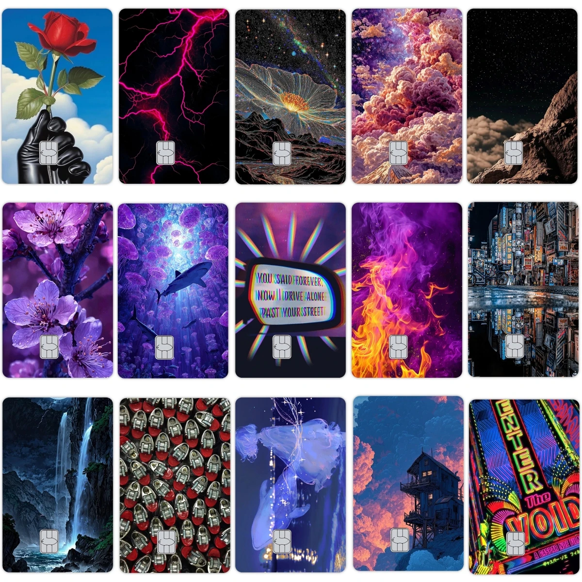 

Y2k Anime Fashion Credit Debit Card Stickers Women Men Campus Bus Subway Patch Decal Film Tape Skin Waterproof Cover Toys Gifts