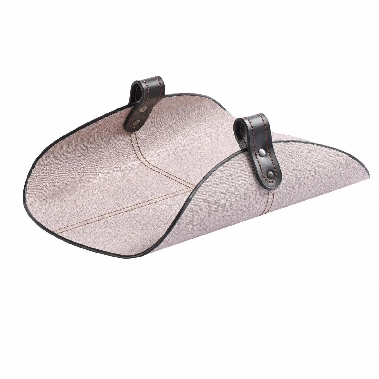 Geometric PU Leather Catchall Tray for Jewelry Organizer with Raised Edge for Bedroom Entryway Tabletop Storage