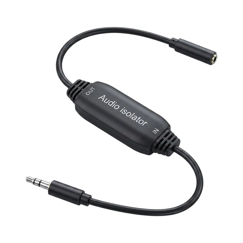 3.5mm Ground Isolation Coupler for Auxiliary Line-Level Signals in Vehicle Infotainment and Navigation Systems