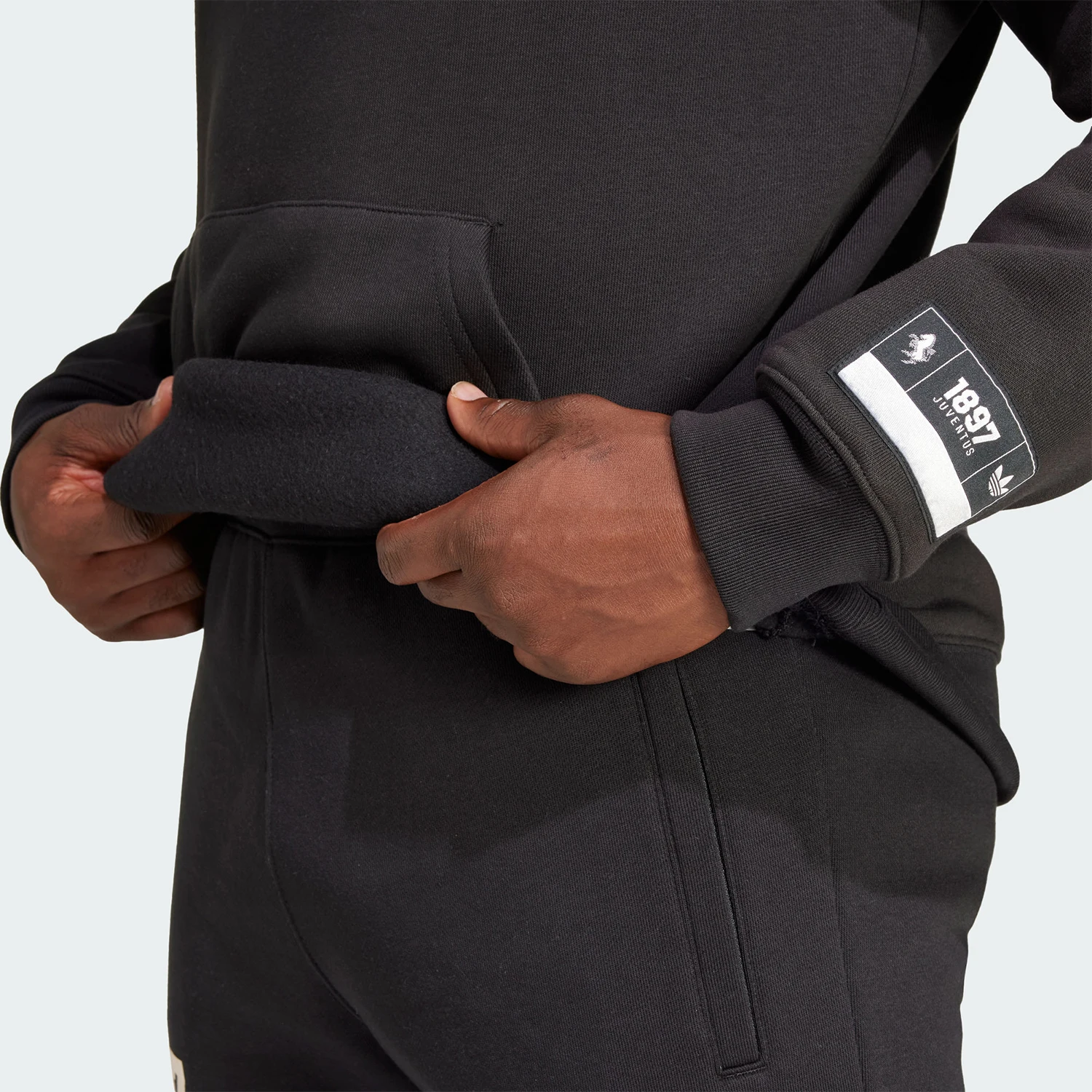 أديداس حقيقية ثلاثة المشارب الرجال مقنعين عارضة طباعة البلوز الدافئة JF2567 #3