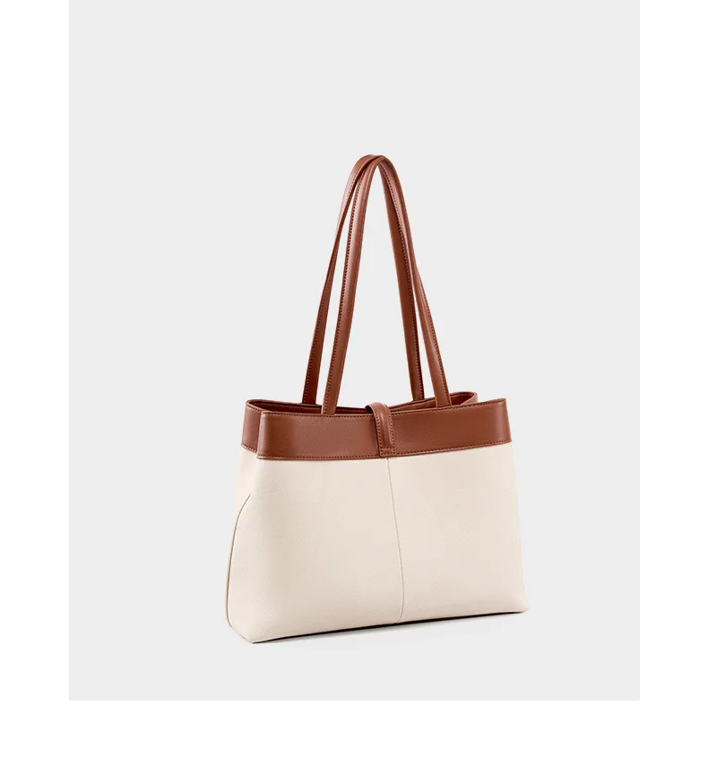 New 2024 cowhide commuter bag Large capacity Underarm bag All-in-one Tote bag Fashion trend women\'s handbag