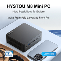 HYSTOU Intel Alder Lake N100 Mini PC Windows 10 Pro Fan Gaming Computer Linux UHD Graphics 620 M.2 SSD 4K HTPC Kensington lock