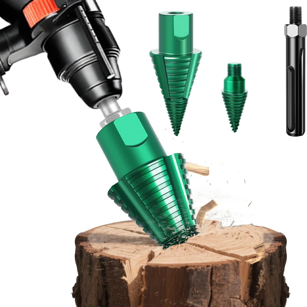 

Wood Splitting Drill Bit For SDS Max Shank with Quick Release Head for Efficient Firewood Preparation and DIY Projects