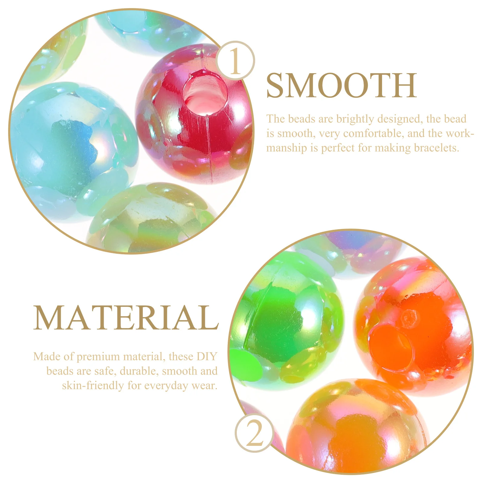 

500Pcs Craft Beads for DIY Jewelry Making Bright Small Hole Loose Beads Perfect for Bracelets Pendants Home Decor