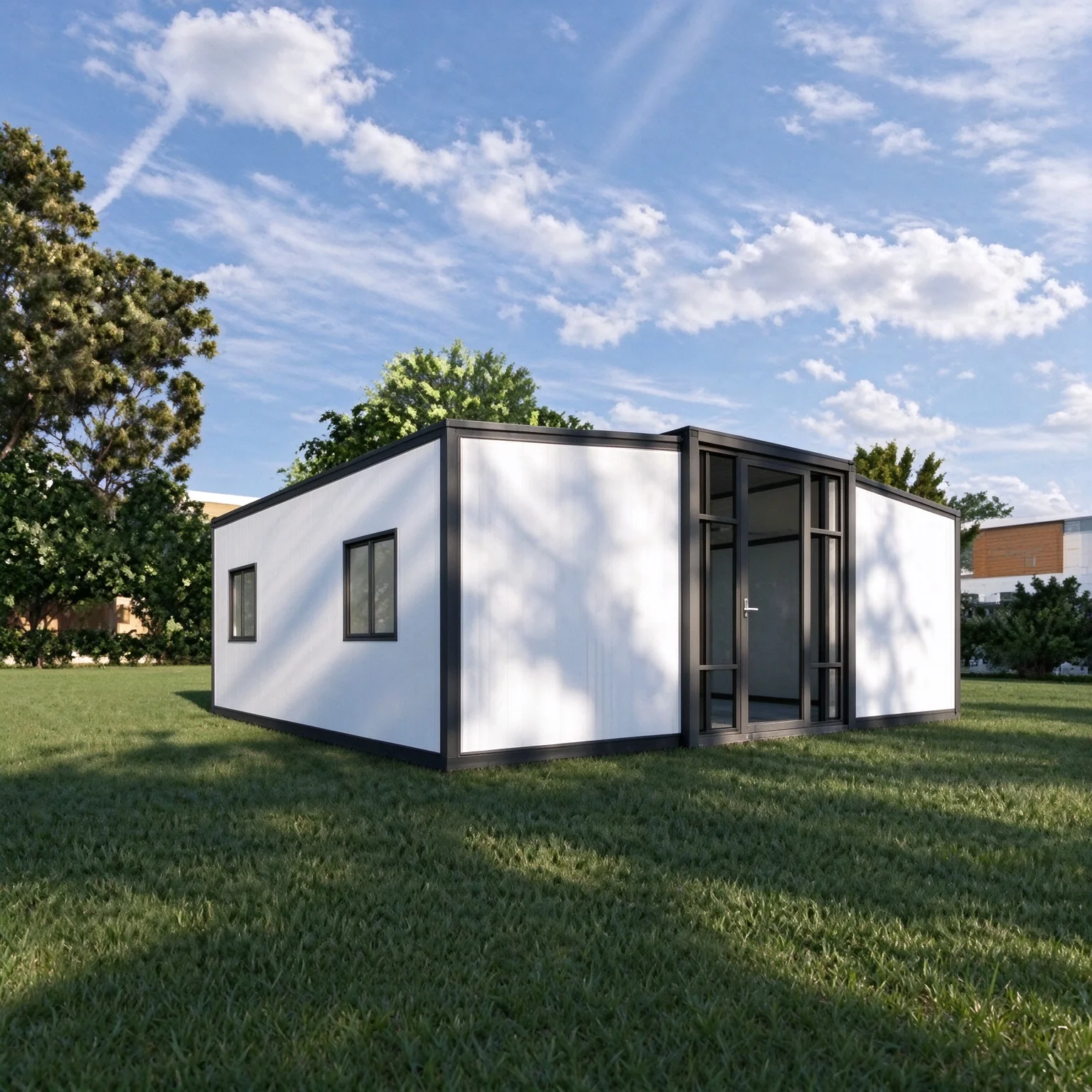 Prefabricated houses Tiny Foldable House Steel Structure 20ft Insulated Panel Modular Unit for Remote Office Field Camp Portable