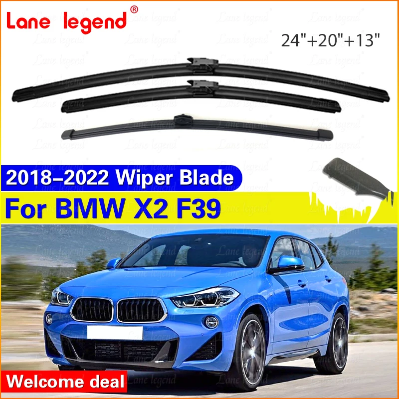 Car Front Rear Wiper Blades For BMW X2 F39 2018 2019 2020 2021 2022 M Sport Accessories Window Windscreen Windshield Refill M35i