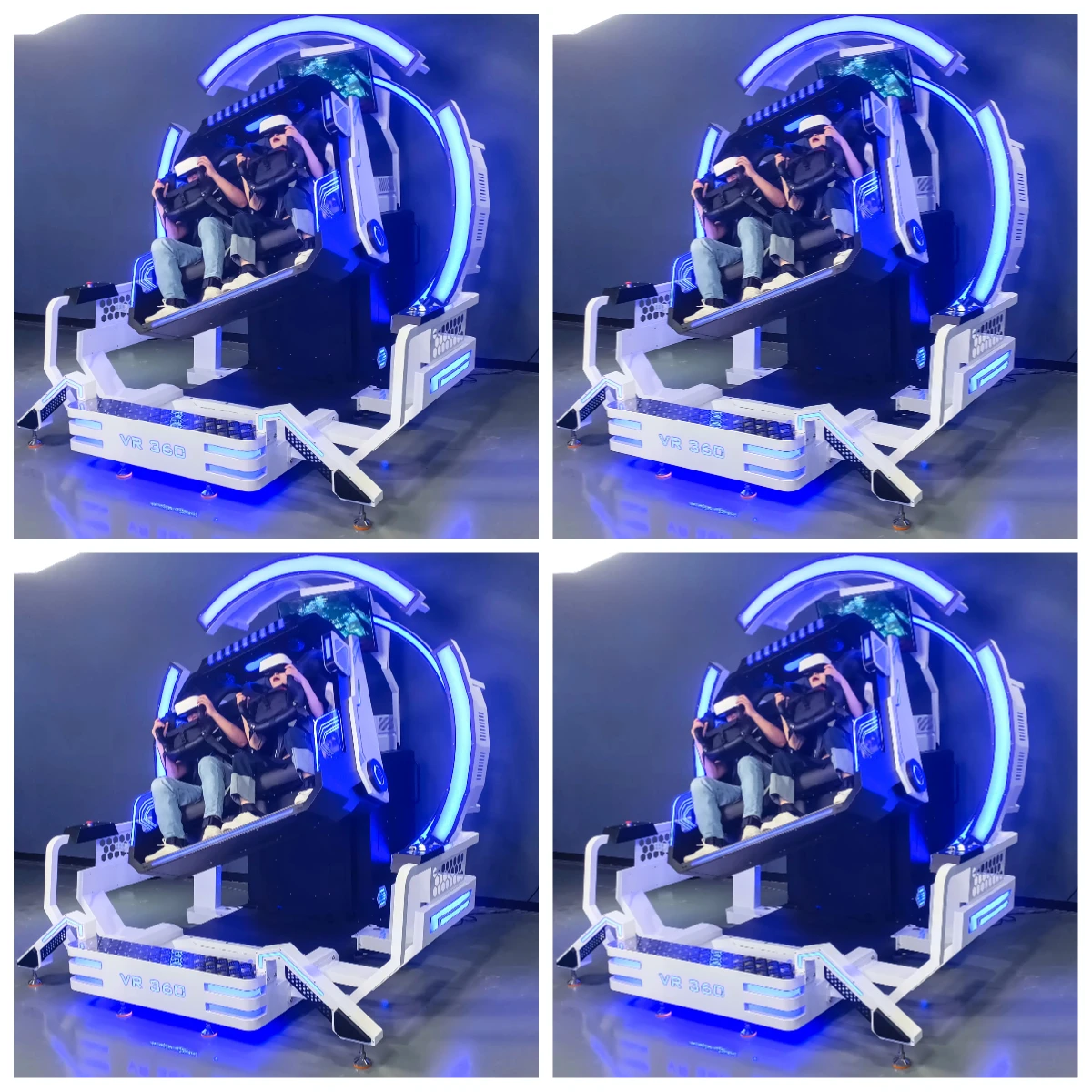 Máquina de Realidad Virtual 9Dvr de 2 Asientos con Rotación de 360 Grados, Máquina de Realidad Virtual 9D para Niños, Parque de Atracciones, Realidad Virtual Multijugador