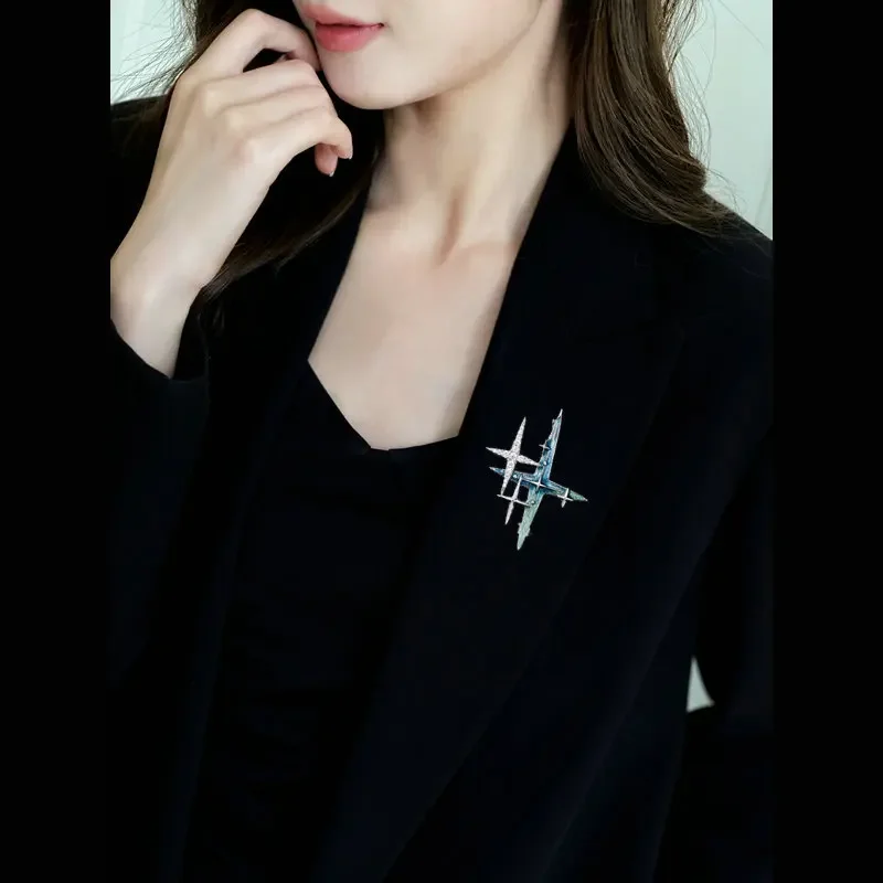 "Full Sky Stars, design di nicchia, giacca da abito di fascia alta, accessori, vestiti fissi, spilla unisex per pioggia di meteoriti.