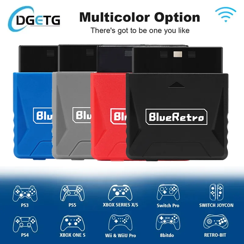 New Mini Blueretro Receiver Adapter for PS1 PS One PS2 Compatible with 8bitdo PS4 PS5 Xbox Series X Wireless Controller