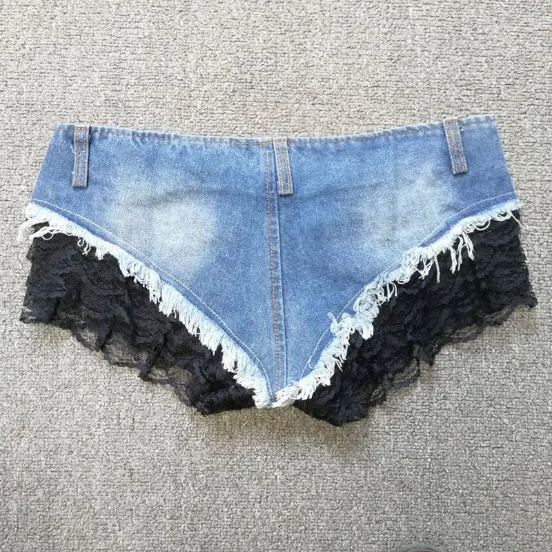 

Новые сексуальные джинсовые шорты с кружевными вставками для женщин, ультракороткие шорты-буткаты на лето 2026 года