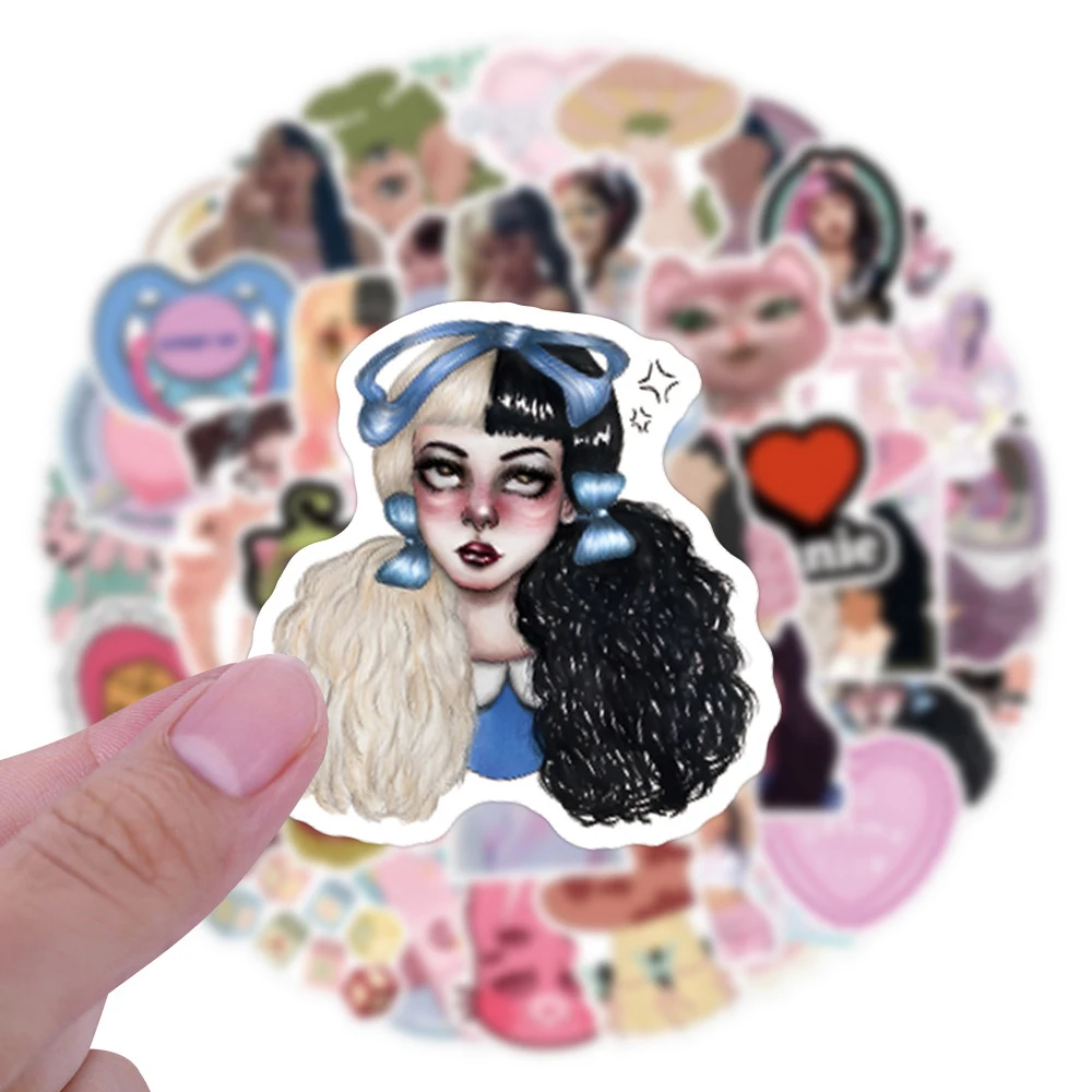 10/30/60pcs Melanie Martinez Singers Stickers DIY Decals Album Suitcase Scrapbook Phone Guitar Fridge Car Sticker Decoration Toy